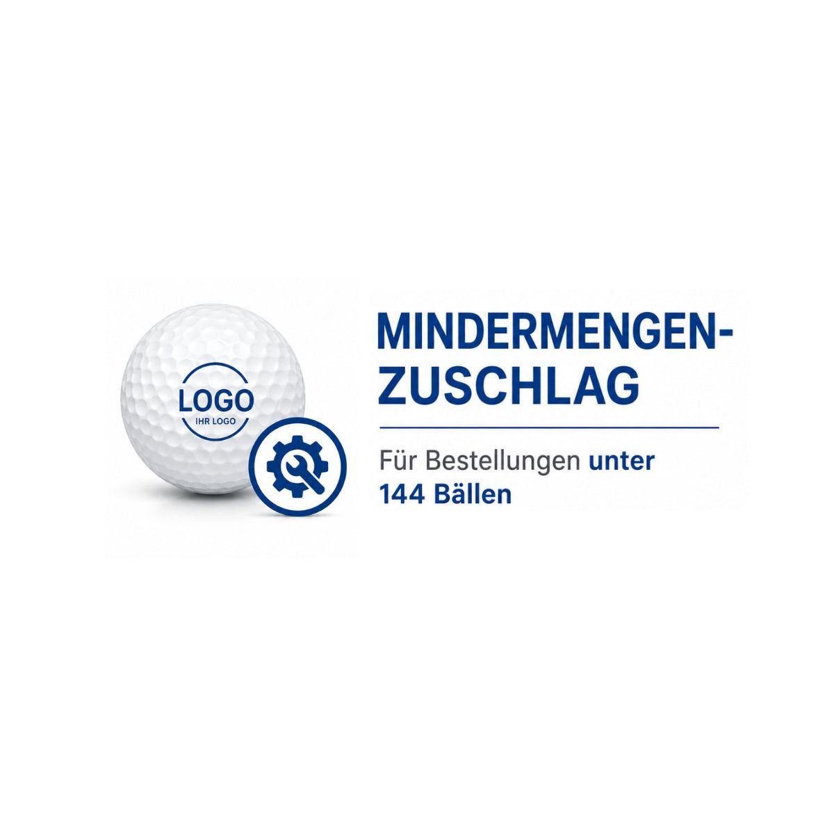 Individuell bedruckte Golfbälle – Mindermengenzuschlag bei Bestellungen unter 144 Golfbällen.