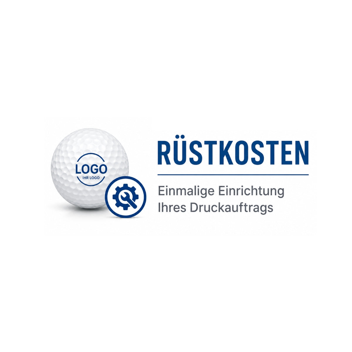 Rüstkosten für die Einrichtung des Drucks personalisierter Logobälle bei LogoBallFactory.