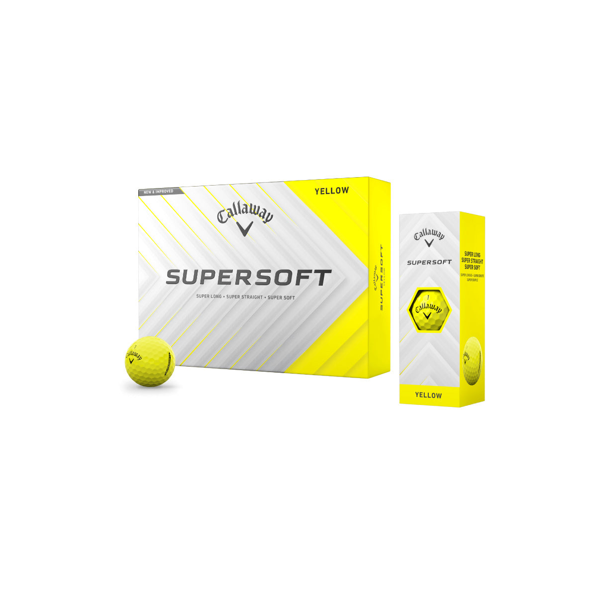 Callaway Supersoft Golfball mit Logo bedrucken gelb