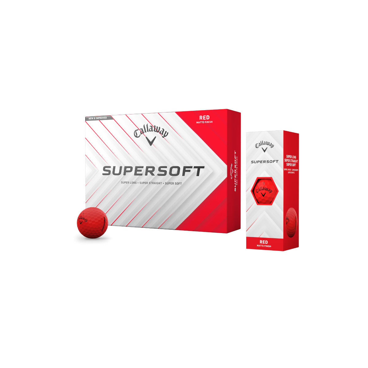 Callaway Supersoft Golfball mit Logo bedrucken rot