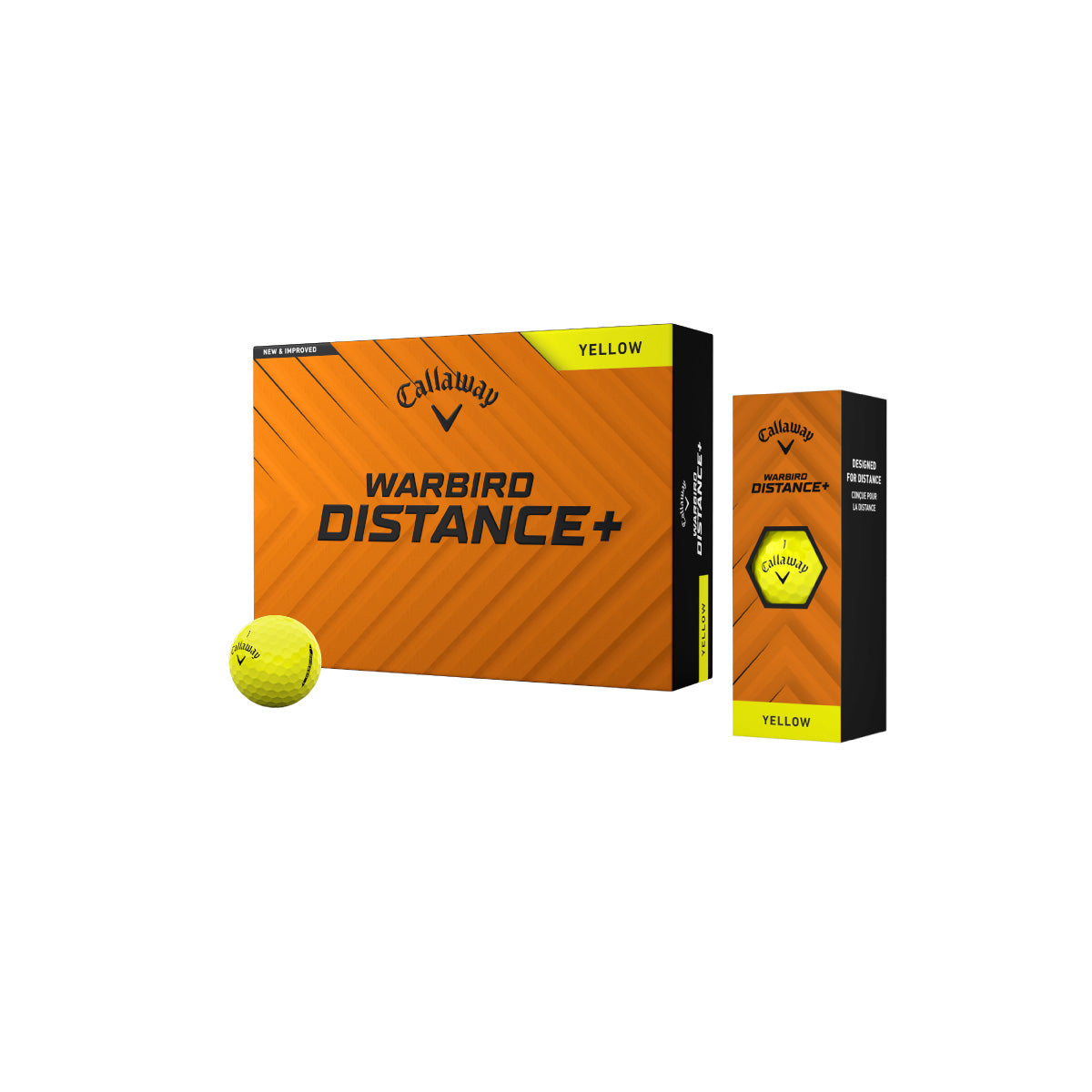 Callaway Warbird Distance Plus Golfball mit Logo bedrucken gelb